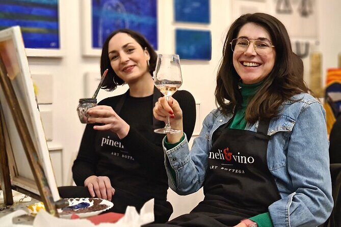 Painting party at Art Bottega - Paint & Wine Studio in Zagreb - The 2h45 Flow: From Welcome Wine to Your Take-Home Painting